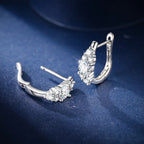 Moissanite 0.4ct 925 Sterling Silver Hoop Earrings For Women Fine Jewelry Gift BandsCo Straps
