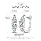 Moissanite 0.4ct 925 Sterling Silver Hoop Earrings For Women Fine Jewelry Gift BandsCo Straps