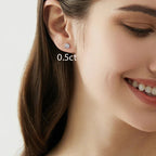 Moissanite 0.5-1ct Round Stud Earrings 925 Sterling Silver Wedding Jewelry BandsCo Straps