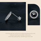 Moissanite 10mm Stud Earrings S925 Sterling Silver Screw Back Gift Mom BandsCo Straps