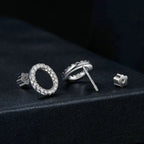 Moissanite 10mm Stud Earrings S925 Sterling Silver Screw Back Gift Mom BandsCo Straps