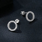 Moissanite 10mm Stud Earrings S925 Sterling Silver Screw Back Gift Mom BandsCo Straps