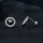 Moissanite 10mm Stud Earrings S925 Sterling Silver Screw Back Gift Mom BandsCo Straps