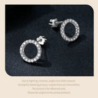 Moissanite 10mm Stud Earrings S925 Sterling Silver Screw Back Gift Mom BandsCo Straps