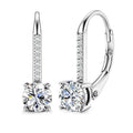 Moissanite 1ct 925 Sterling Silver Stud Earrings Unisex Retro Classic Wedding BandsCo Straps