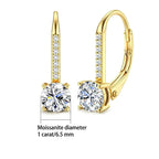 Moissanite 1ct 925 Sterling Silver Stud Earrings Unisex Retro Classic Wedding BandsCo Straps