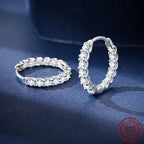 Moissanite 2mm Round Stud Earrings 925 Sterling Silver 0.036ct Bridal Gift BandsCo Straps