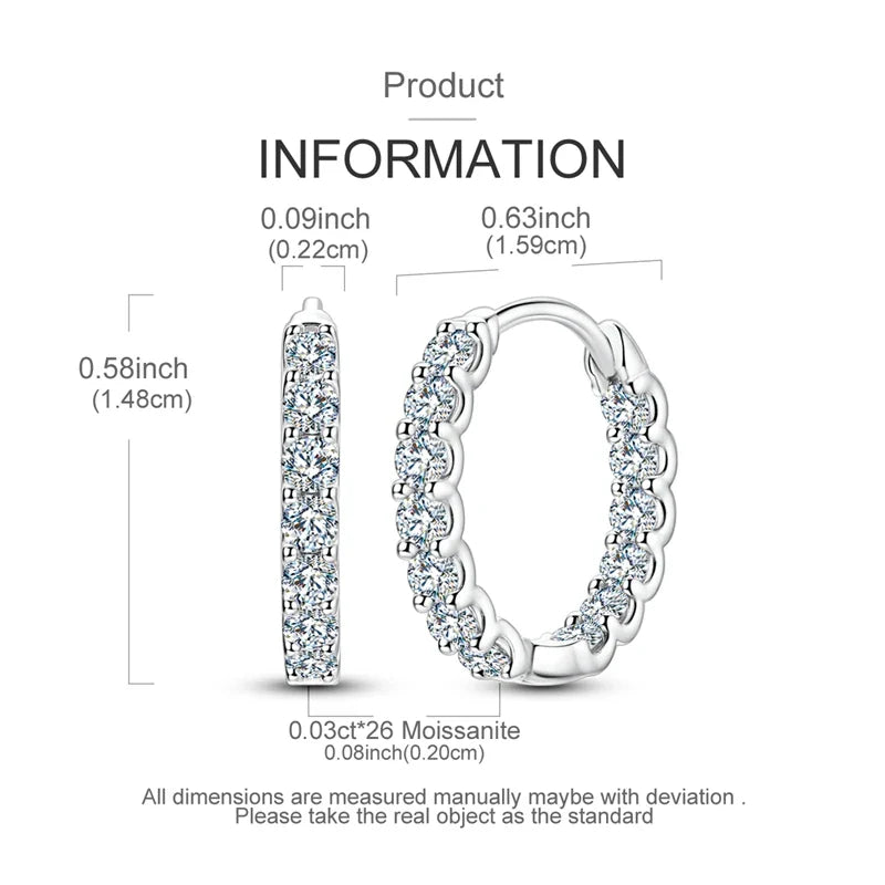 Moissanite 2mm Round Stud Earrings 925 Sterling Silver 0.036ct Bridal Gift BandsCo Straps