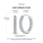 Moissanite 2mm Round Stud Earrings 925 Sterling Silver 0.036ct Bridal Gift BandsCo Straps