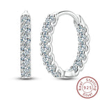 Moissanite 2mm Round Stud Earrings 925 Sterling Silver 0.036ct Bridal Gift BandsCo Straps
