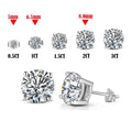Moissanite 8mm D Color Stud Earrings 0.5-2 Ct 925 Sterling Silver Wedding BandsCo Straps