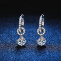 Moissanite 925 Sterling Silver Diamond Drop Earrings For Women Wedding Party BandsCo Straps