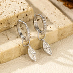 Moissanite 925 Sterling Silver Geometric Hoop Earrings For Women Fine Jewelry BandsCo Straps