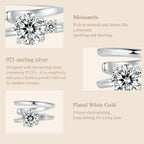Moissanite Double Layer Clip Earring S925 Sterling Silver Mother's Day Gift BandsCo Straps