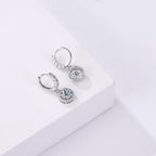 Moissanite 925 Sterling Silver Round D Color Drop Earrings Valentine's Gift BandsCo Straps