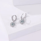 Moissanite 925 Sterling Silver Round D Color Drop Earrings Valentine's Gift BandsCo Straps