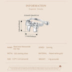 Moissanite Bowknot Stud Earrings S925 Silver Clip-On Wedding Engagement Gift BandsCo Straps
