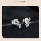 Moissanite Bubble Stud Earrings Geometric VVS1 EX 925 Sterling Screw Back BandsCo Straps