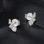 Moissanite Bubble Stud Earrings Geometric VVS1 EX 925 Sterling Screw Back BandsCo Straps
