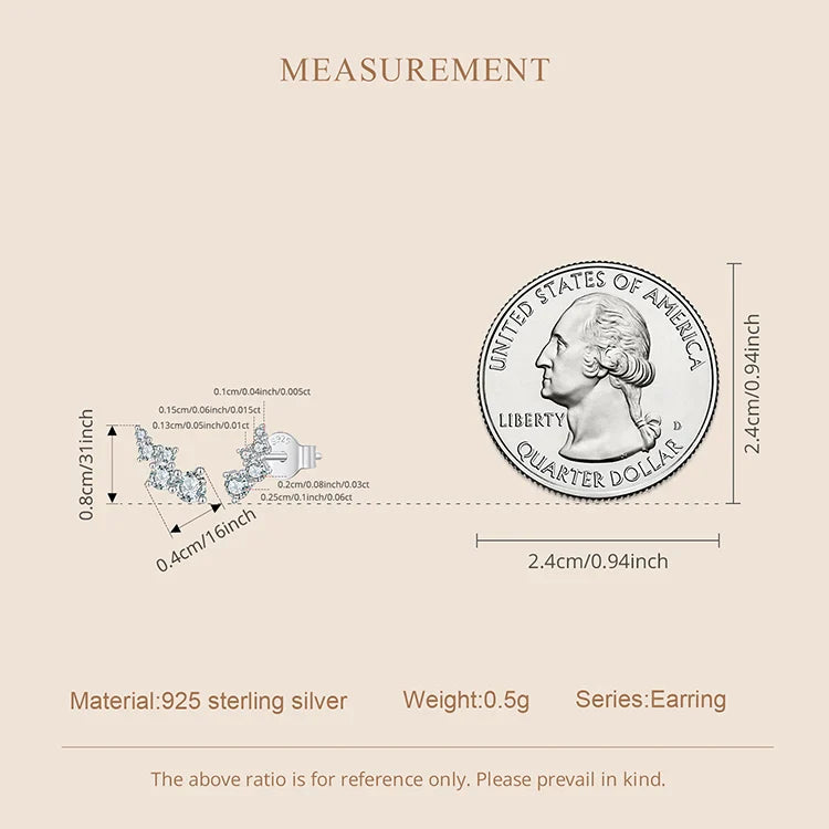 Moissanite Bubble Stud Earrings Geometric VVS1 EX 925 Sterling Screw Back BandsCo Straps