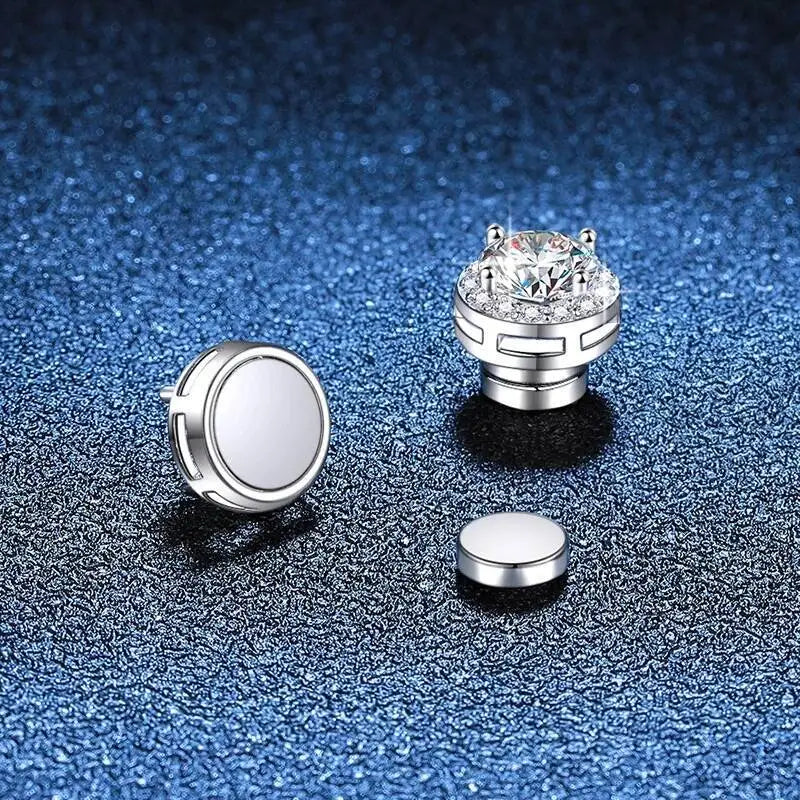 Moissanite Earrings 925 Sterling Silver Clip Stud Luxury Gift For Women BandsCo Straps
