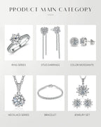 Moissanite Round Stud Earrings 3.5mm D/VVS1 Sterling 925 Silver Drop BandsCo Straps
