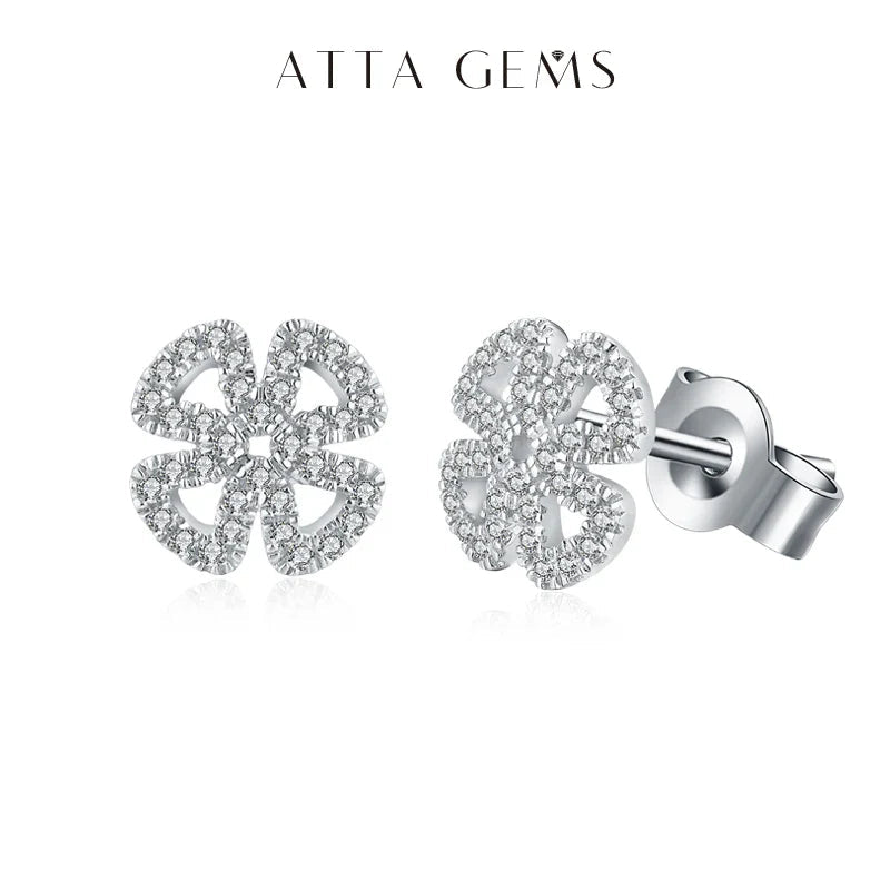 Moissanite D Color Solitaire Stud Earrings 925 Sterling Silver For Women Gift BandsCo Straps