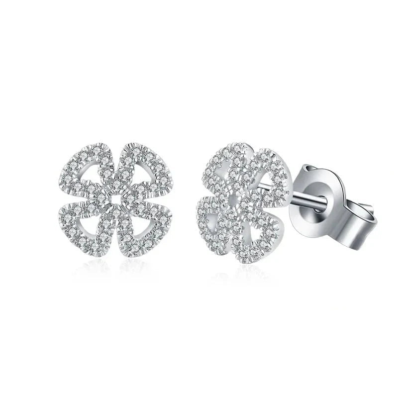 Moissanite D Color Solitaire Stud Earrings 925 Sterling Silver For Women Gift BandsCo Straps