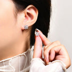 Moissanite D Color Solitaire Stud Earrings 925 Sterling Silver For Women Gift BandsCo Straps