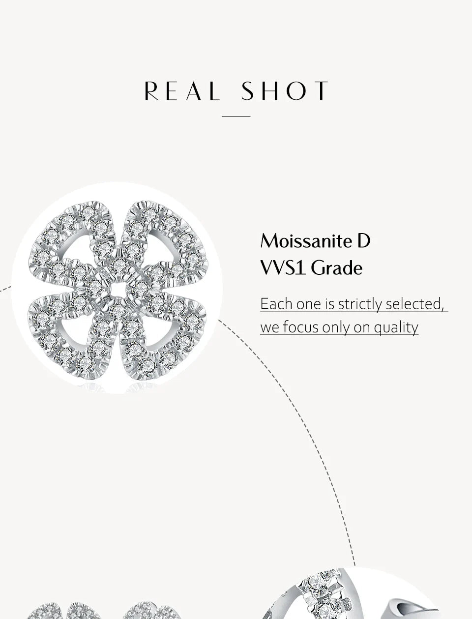 Moissanite D Color Solitaire Stud Earrings 925 Sterling Silver For Women Gift BandsCo Straps