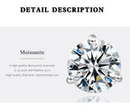 Moissanite Stud Earrings 925 Sterling Silver Small Classic Korean Fashion Gift BandsCo Straps