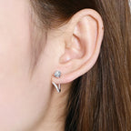 Moissanite Diamond Stud Earrings 925 Sterling Silver Bridal Engagement Studs BandsCo Straps