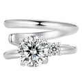 Moissanite Double Layer Clip Earring S925 Sterling Silver Mother's Day Gift BandsCo Straps