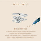 Moissanite Double Layer Clip Earring S925 Sterling Silver Mother's Day Gift BandsCo Straps