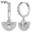 Moissanite VVS1 Drop Earrings 18K Gold Plated 925 Sterling Round Pear Square BandsCo Straps