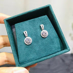 Moissanite Drop Earrings 925 Sterling Silver 1 Ct GRA Bridal Wedding Engagement BandsCo Straps