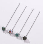 Moissanite Drop Earrings 5-6.5mm Sterling 925 Silver Solitaire Dangle Gift BandsCo Straps