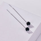Moissanite Drop Earrings 5-6.5mm Sterling 925 Silver Solitaire Dangle Gift BandsCo Straps