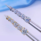 Moissanite Stud Earrings 0.1-3CT S925 Sterling Silver Platinum Plated Bride BandsCo Straps