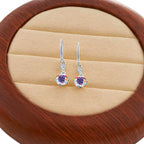 Moissanite Earrings 925 Sterling Silver White Gold Plated Hypoallergenic Studs BandsCo Straps