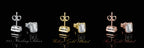 Moissanite D Color 1.6ct Pair Emerald Cut 925 Sterling Silver Stud Earrings BandsCo Straps