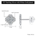 Moissanite Four-Leaf Clover Stud Earrings S925 Sterling Silver Women Gift BandsCo Straps