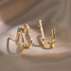 Moissanite Geometric Stud Earrings 925 Sterling Silver Push Back Gift For Women BandsCo Straps