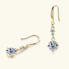 Moissanite Earrings 925 Sterling Silver White Gold Plated Hypoallergenic Studs BandsCo Straps