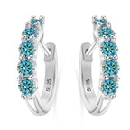 1ct D Color 3mm Moissanite Hoop Charm Earrings 925 Sterling Silver Women BandsCo Straps