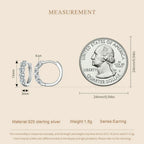 Moissanite Hoop Earrings 925 Sterling Silver D Color Round Sparkling 13mm BandsCo Straps