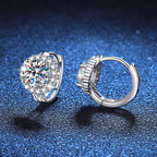 Moissanite Hoop Earrings 925 Sterling Silver Diamond-Cut Wedding Gift For Women BandsCo Straps
