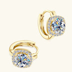 Moissanite Hoop Earrings 925 Sterling Silver Huggie For Women Girls Dainty BandsCo Straps