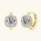 Moissanite Hoop Earrings 925 Sterling Silver Huggie For Women Girls Dainty BandsCo Straps