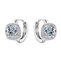 Moissanite Hoop Earrings 925 Sterling Silver Huggie For Women Girls Dainty BandsCo Straps